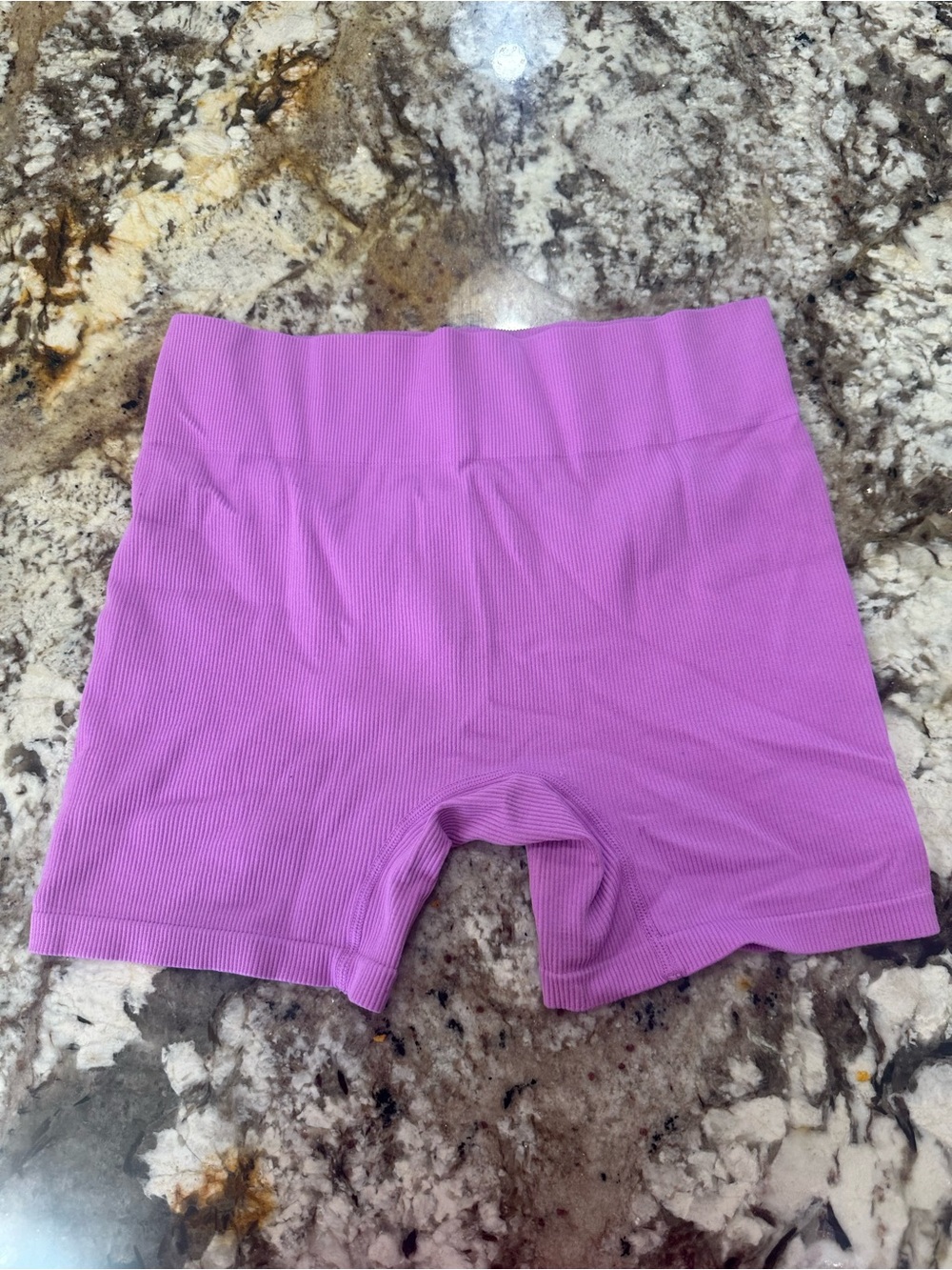 wild fable Ribbed High-Waist Lavender Bike Shorts
